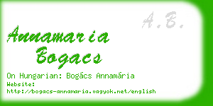 annamaria bogacs business card